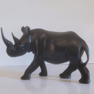 Hand-carved Mahogany Rhinoceros